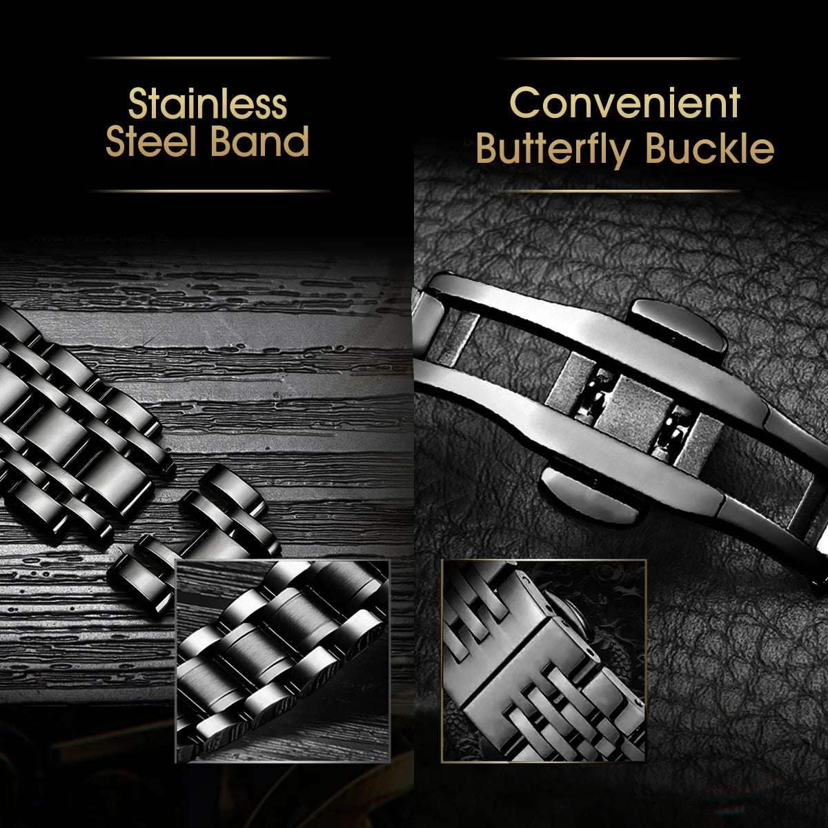 A Men'S Watch Automatic Mechanical Watches Self Winding Diamond Dial Stainess Steel Watches Business Watches Valentine'S Day Gift for Men
