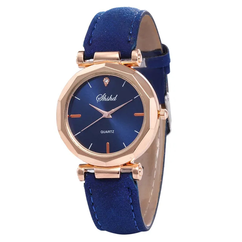 Fashion Women Leather Casual Watch Luxury Analog Quartz Crystal Wristwatch Luxury Women'S Casual Watches Watch for Women Relogio